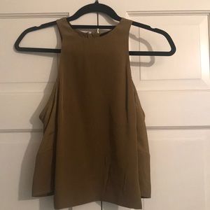 Army green crop top